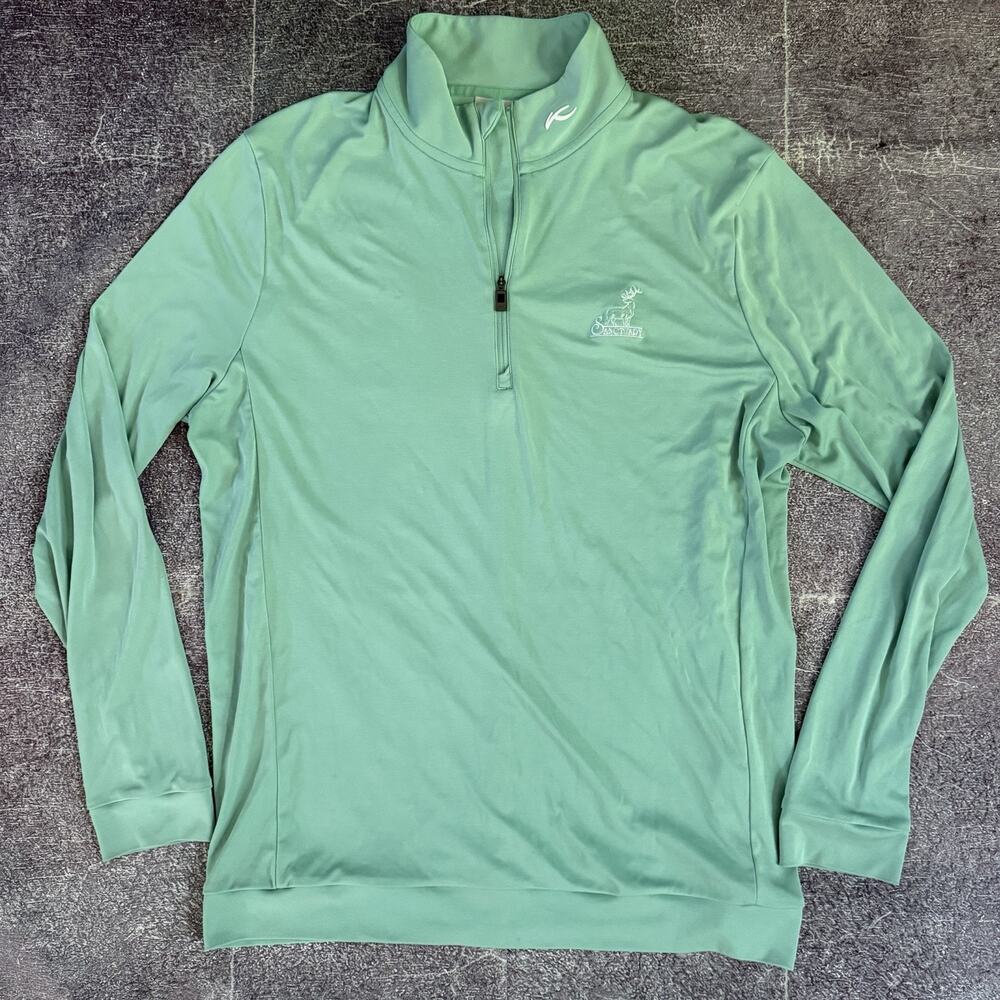 Men's KJUS Essentials Stephen Seaglass Half Zip Sanctuary Golf Sweatshirt Sz 2XL